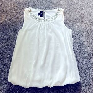 Ladies white dressy top, size small